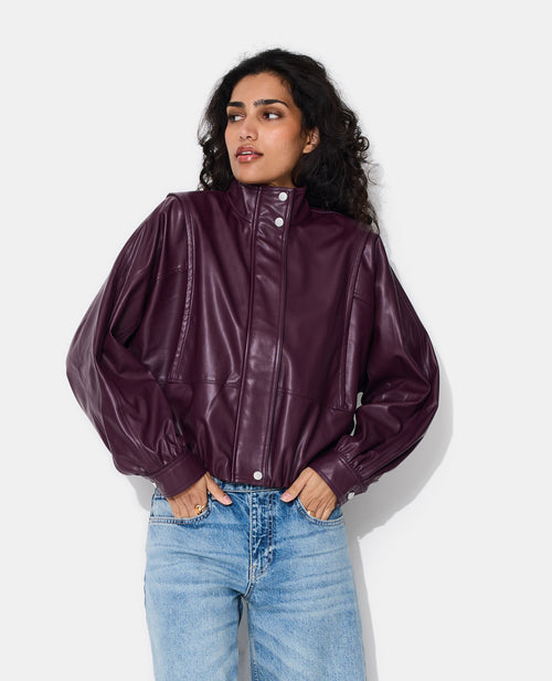 Veste en simili col montant - PIMKIE - 1