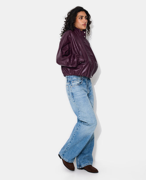 Veste en simili col montant - PIMKIE - 3
