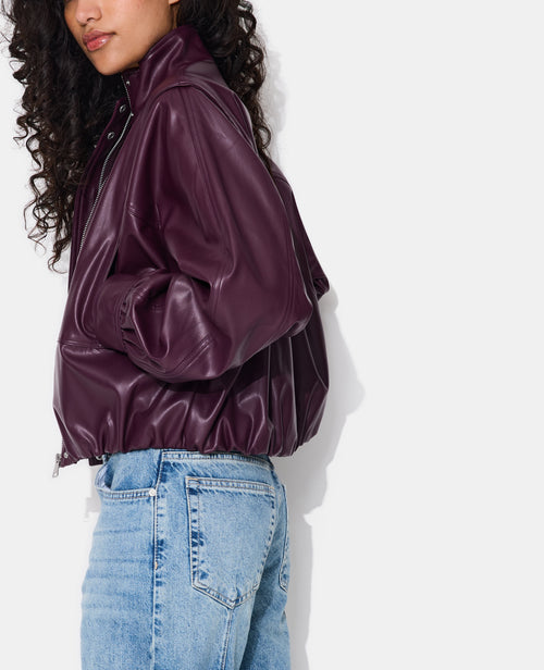 Veste en simili col montant - PIMKIE - 1