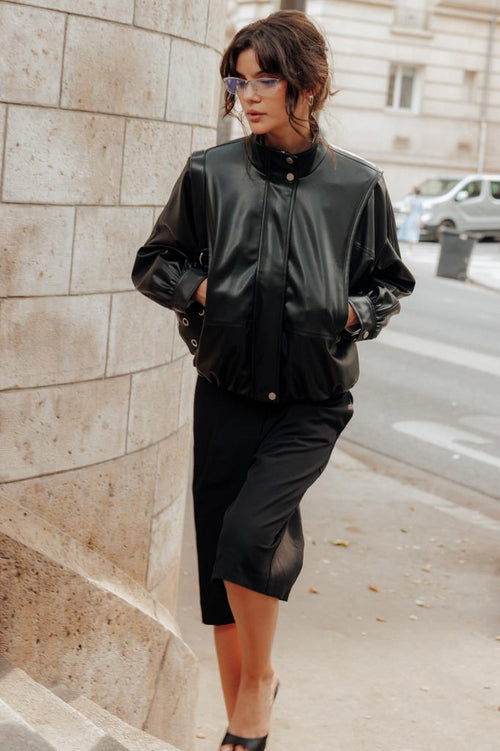 Veste en simili col montant - PIMKIE - 1