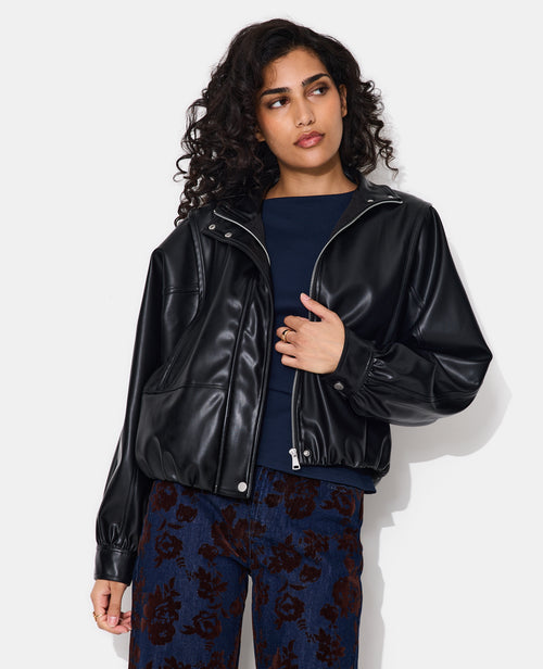 Veste en simili col montant - PIMKIE - 5