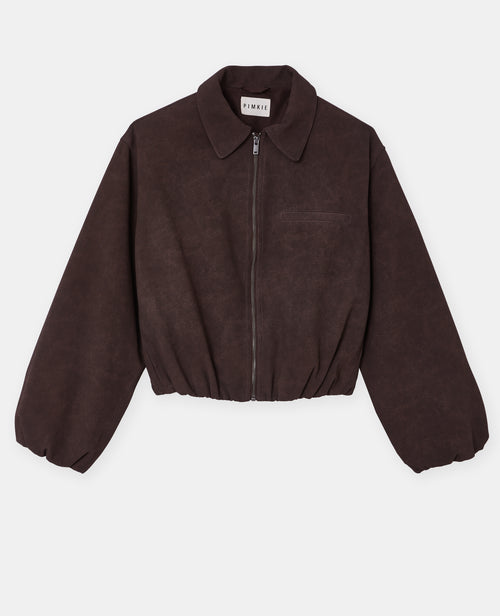 Veste boule zippée en suédine - PIMKIE - 4