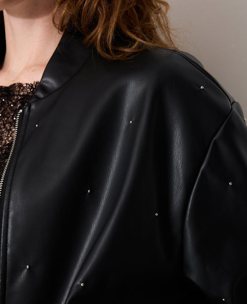 Blouson bomber en simili avec clous - PIMKIE - 2
