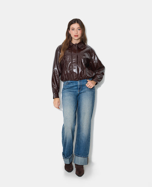 Veste boule en simili effet croco brillant - PIMKIE - 5