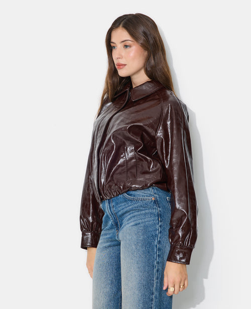 Veste boule en simili effet croco brillant - PIMKIE - 7