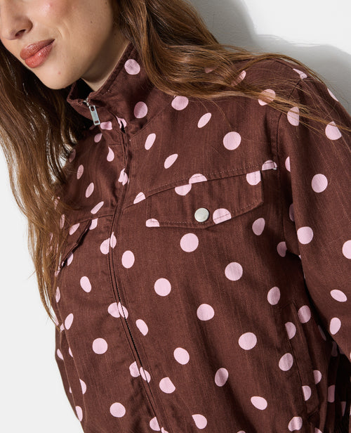Veste en toile motif pois taille élastiquée - PIMKIE - 2