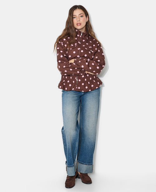 Veste en toile motif pois taille élastiquée - PIMKIE - 3