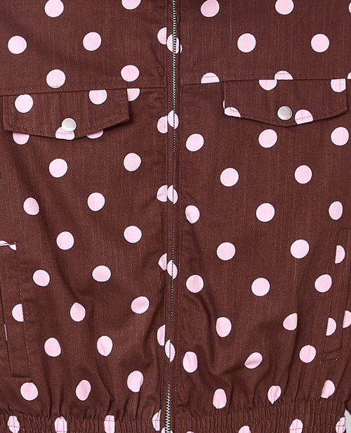 Veste en toile motif pois taille élastiquée - PIMKIE - 9