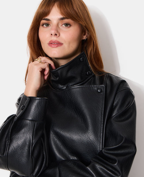 Blouson en simili avec col montant - PIMKIE - 2