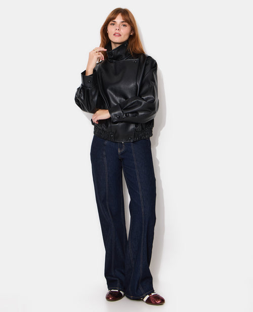 Blouson en simili avec col montant - PIMKIE - 3