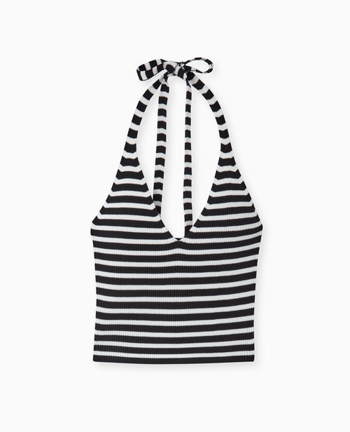 Dos-nu en maille tricot rayée - PIMKIE - 4