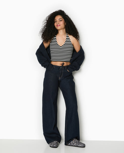 Dos-nu en maille tricot rayée - PIMKIE - 5