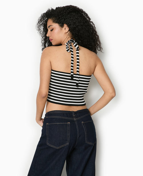 Dos-nu en maille tricot rayée - PIMKIE - 6