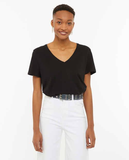 T-shirt oversize col V - PIMKIE - 3