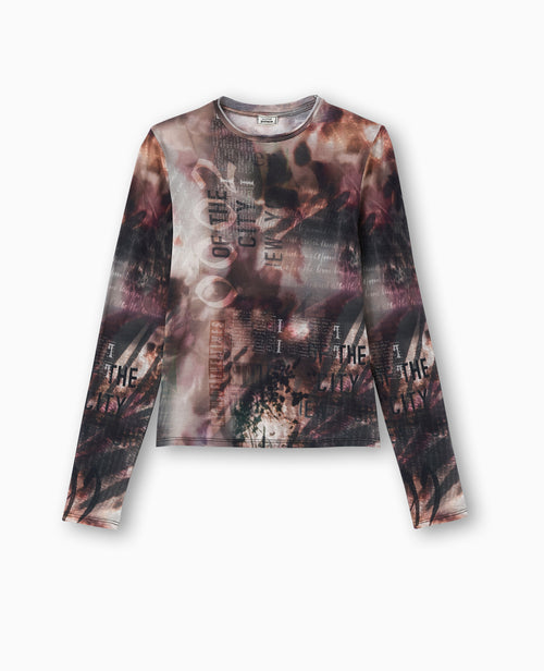 Top manches longues col roulotté motif lettres - PIMKIE - 4