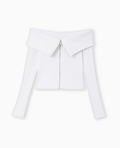 Top zippé encolure Bardot - PIMKIE - 4