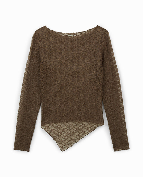 Top manches longues en dentelle - PIMKIE - 5