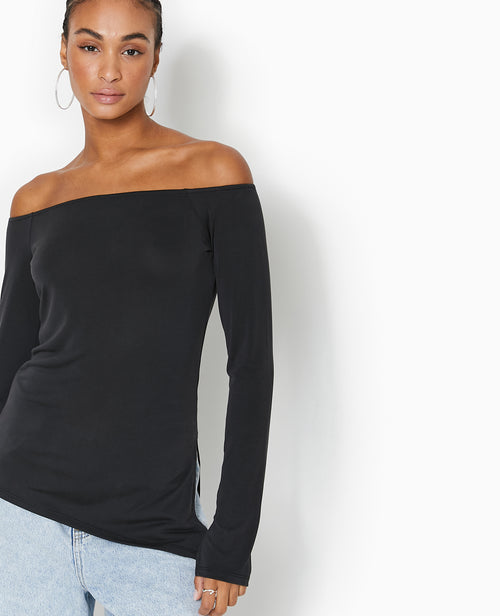 Top manches longues encolure Bardot - PIMKIE - 3