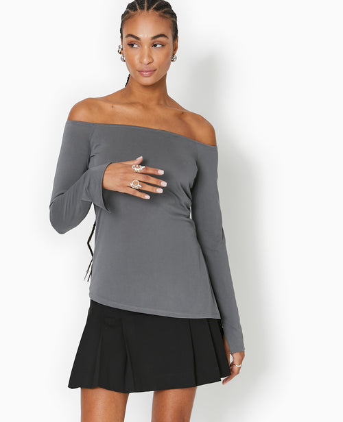 Top manches longues encolure Bardot - PIMKIE - 1