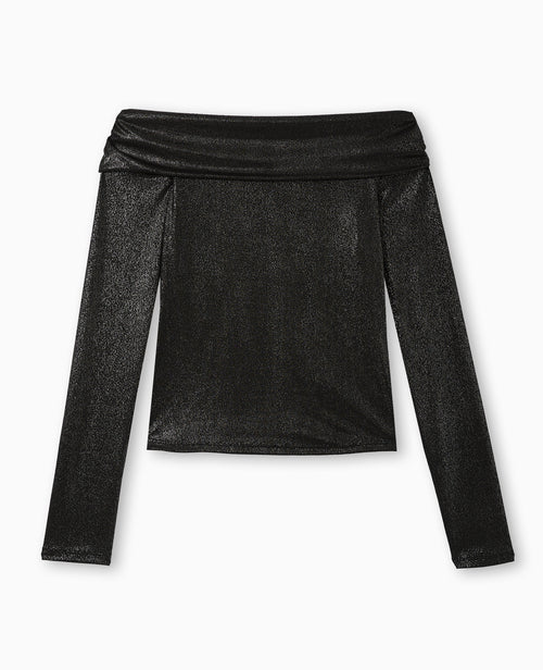 Top encolure Bardot avec paillettes - PIMKIE - 4