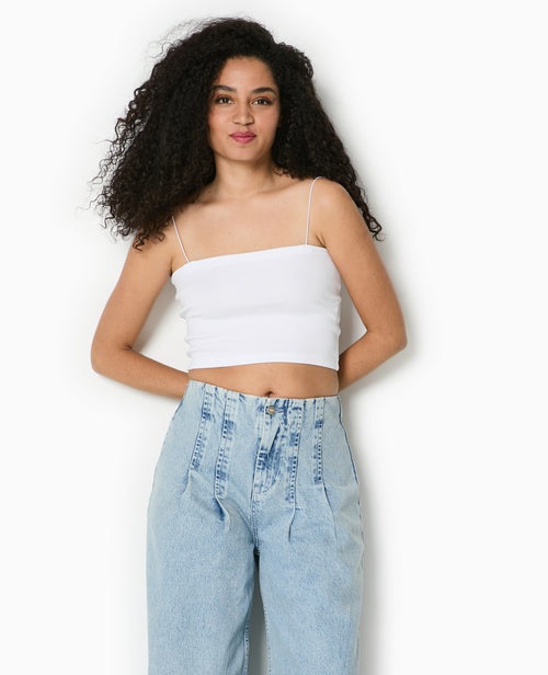 Top bandeau court avec bretelles fines - PIMKIE - 5