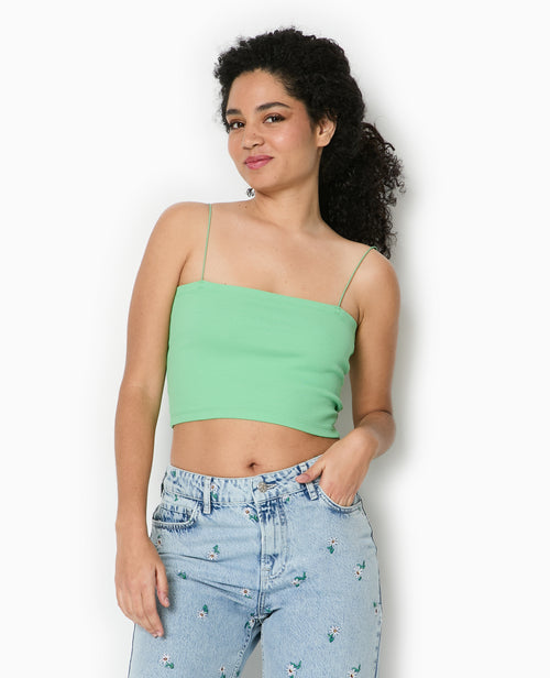 Top bandeau court avec bretelles fines - PIMKIE - 1