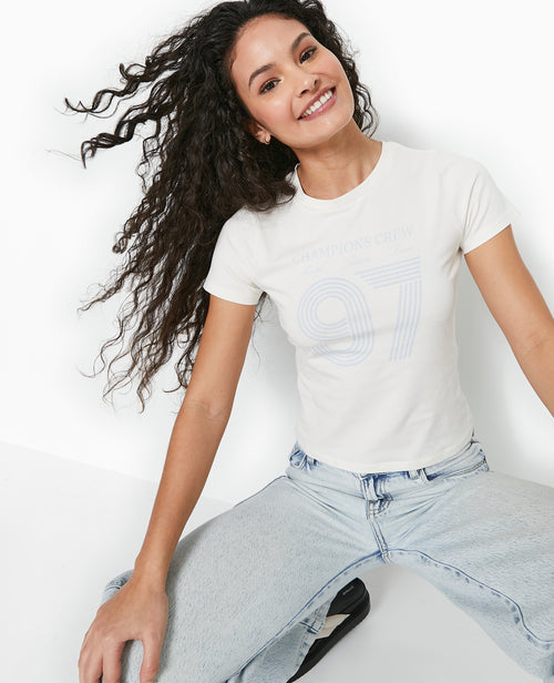 T-shirt ajusté avec print devant - PIMKIE - 7