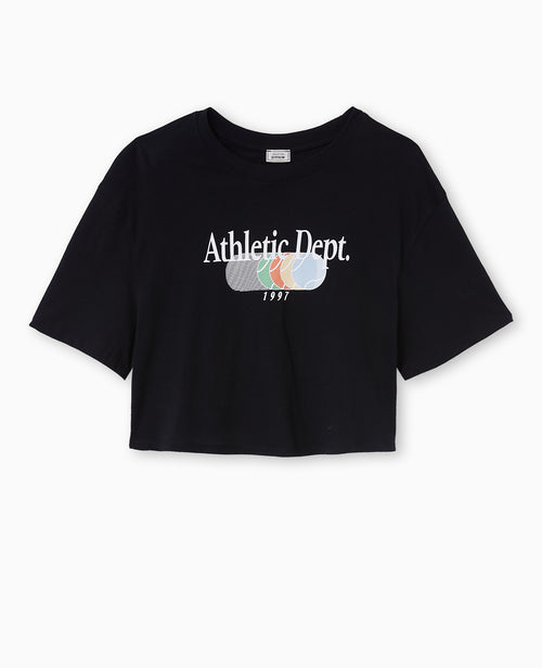 T-shirt cropped avec print devant - PIMKIE - 4