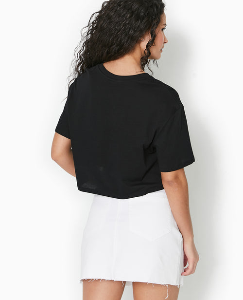 T-shirt cropped avec print devant - PIMKIE - 6
