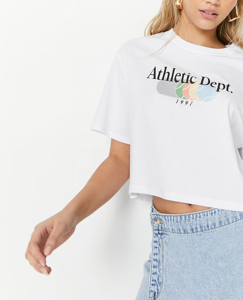 T-shirt cropped avec print devant - PIMKIE - 7