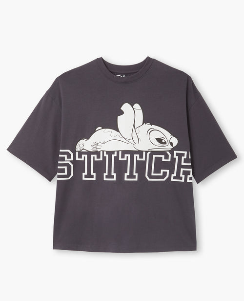 T-shirt oversize avec grand print STITCH devant - PIMKIE - 4