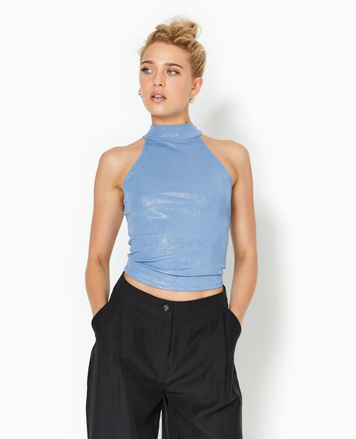 Top sans manches col montant avec lurex - PIMKIE - 1