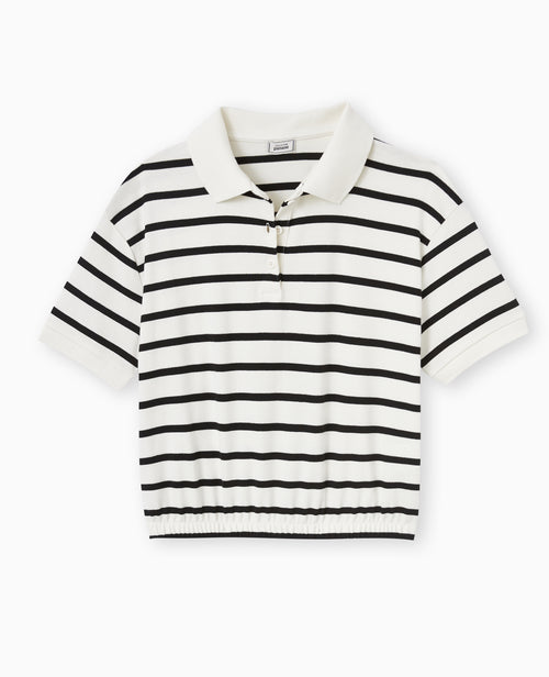 Polo rayé avec base élastiquée - PIMKIE - 4