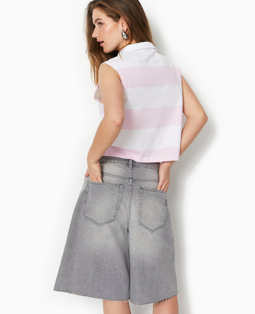 Polo court sans manches rayé - PIMKIE - 6