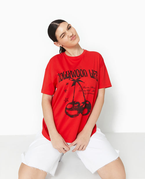 T-shirt oversize avec print - PIMKIE - 1