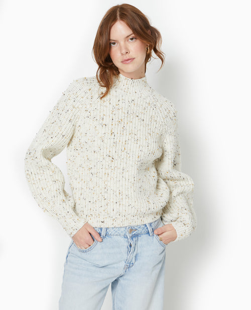 Pull col montant en maille moulinée - PIMKIE - 5