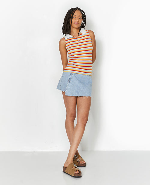 Top zippé sans manches avec col polo - PIMKIE - 2
