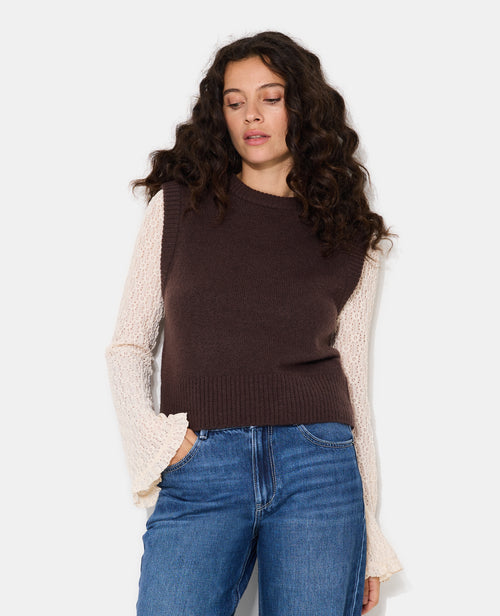 Pull sans manches avec laine - PIMKIE - 1