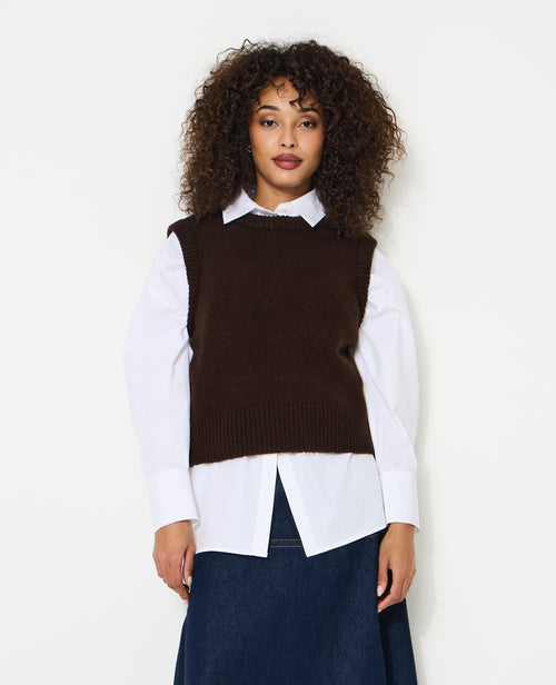 Pull sans manches avec laine - PIMKIE - 1