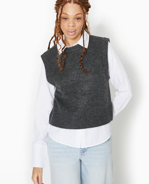 Pull sans manches avec laine - PIMKIE - 1
