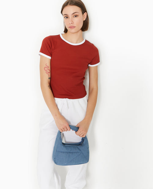 T-shirt ajusté avec bords contrastés - PIMKIE - 5