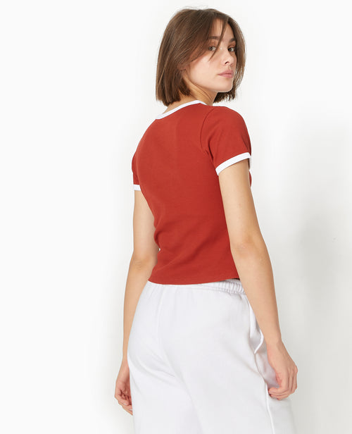 T-shirt ajusté avec bords contrastés - PIMKIE - 6