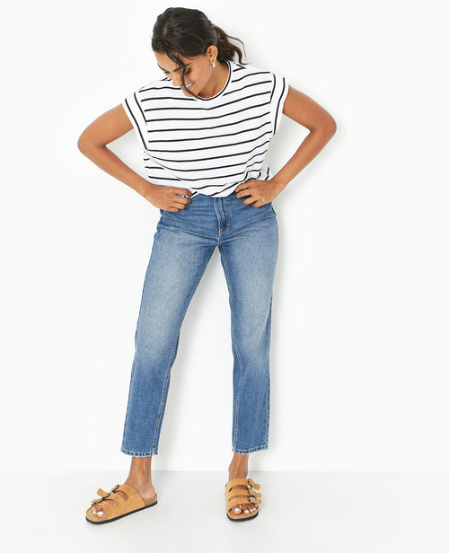 T-shirt oversize sans manches rayé - PIMKIE - 7