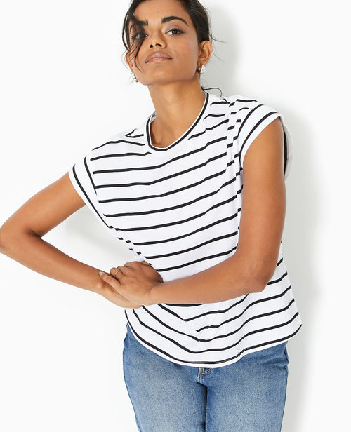 T-shirt oversize sans manches rayé - PIMKIE - 9