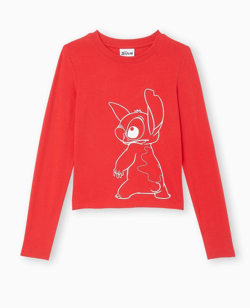 T-shirt manches longues avec print STITCH - PIMKIE - 4