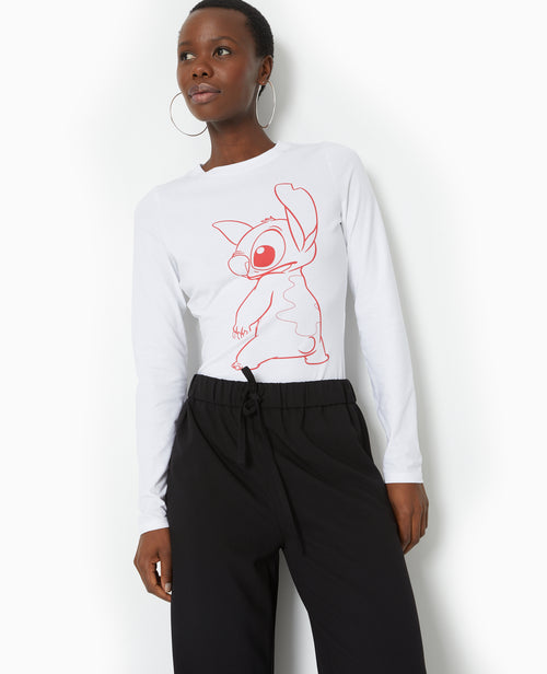 T-shirt manches longues avec print STITCH - PIMKIE - 5