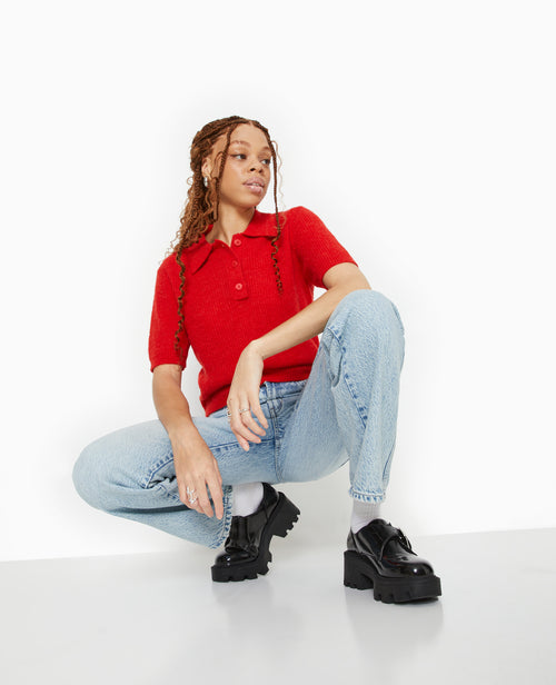 Pull col polo en maille légère - PIMKIE - 1