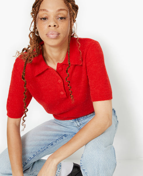 Pull col polo en maille légère - PIMKIE - 2