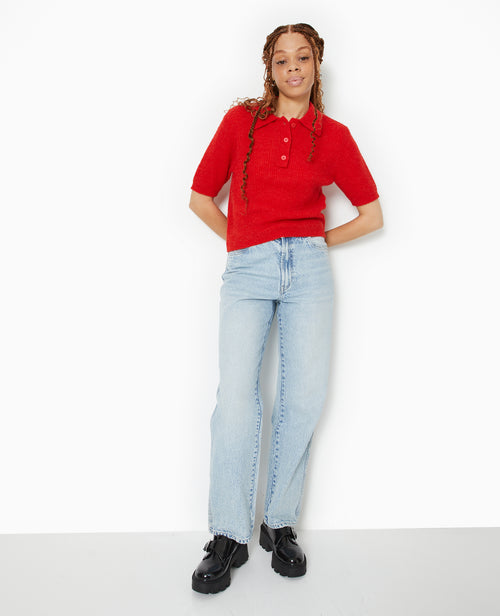 Pull col polo en maille légère - PIMKIE - 5