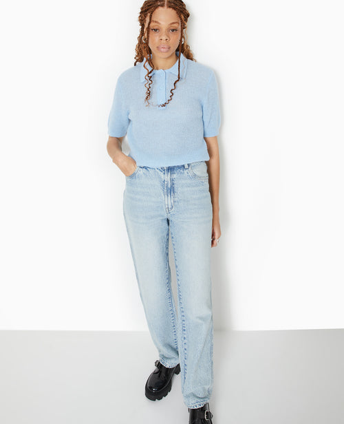 Pull col polo en maille légère - PIMKIE - 5